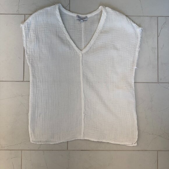 Michael Stars Crinkle Gauze Cotton Top - Picture 1 of 7